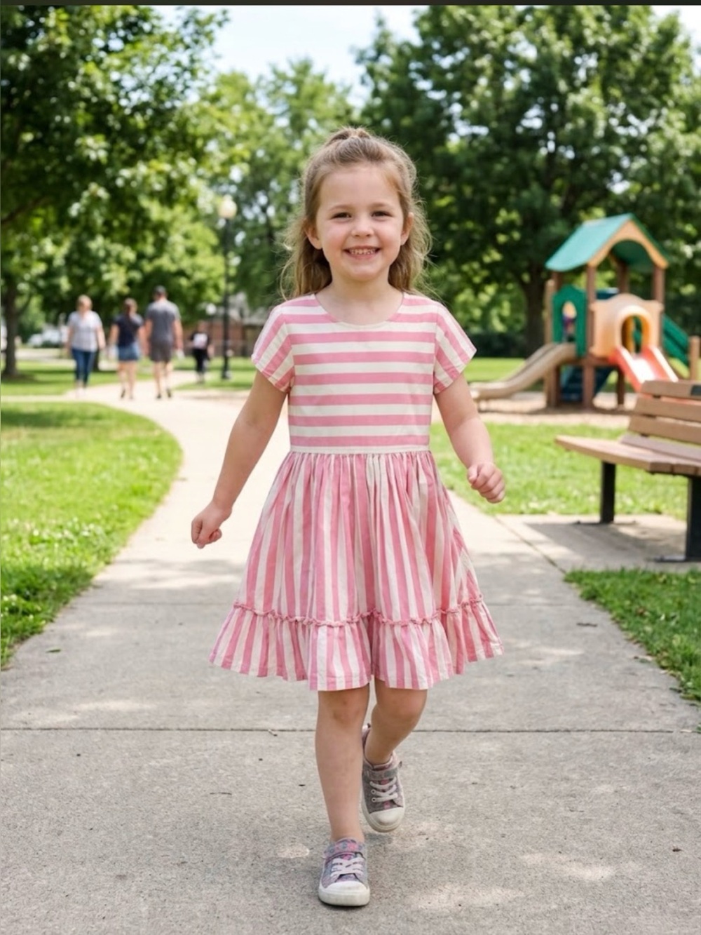 Pink Chicken Pink Stripped Dress